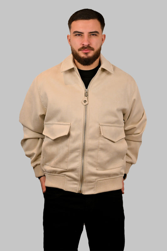 Classic Stone Bomber Jacket