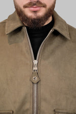 Classic Stone Bomber Jacket