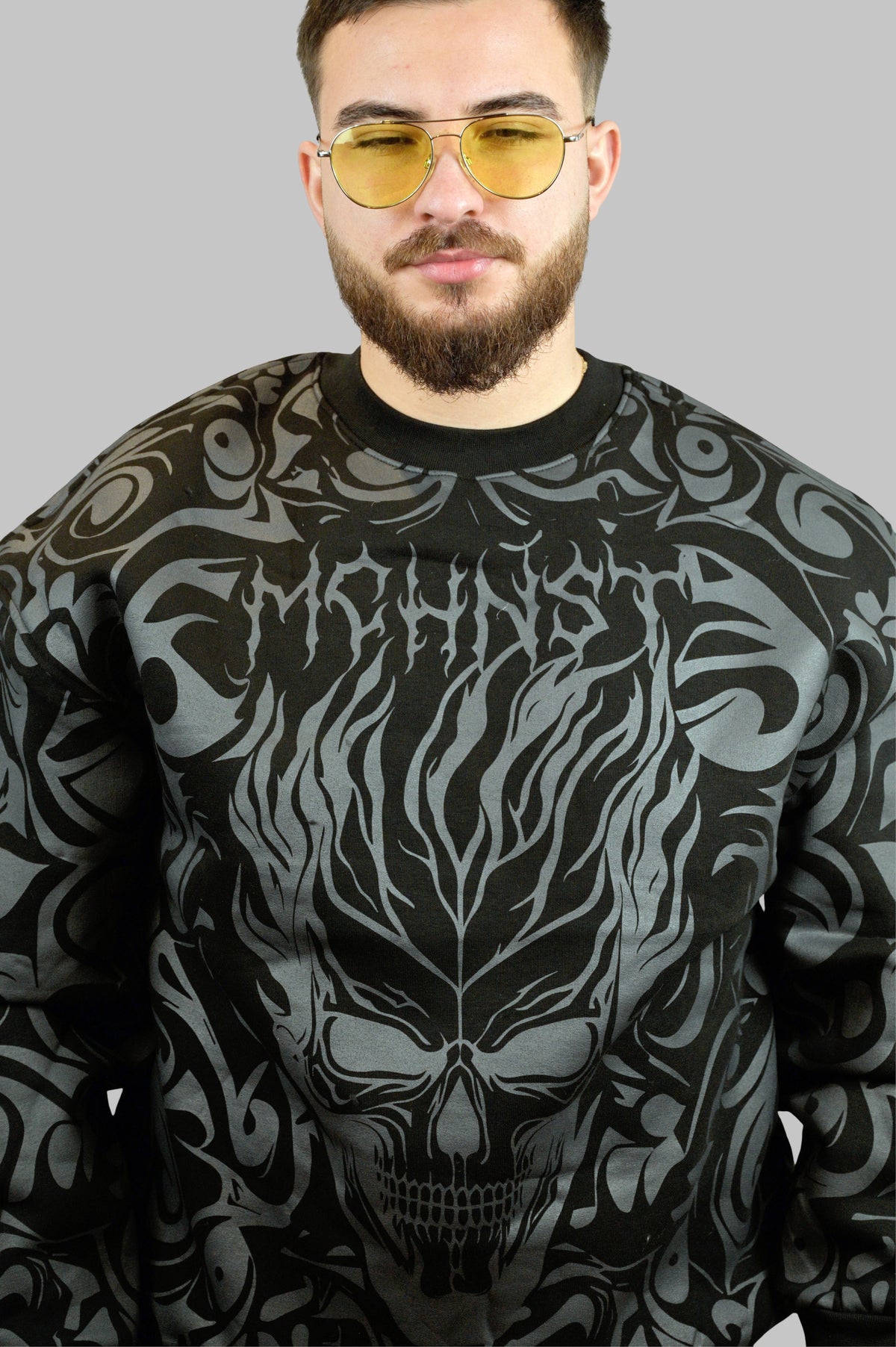 Ethnical Skull Oversize Sweatshirt