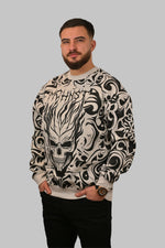Ethnical Skull Oversize Sweatshirt