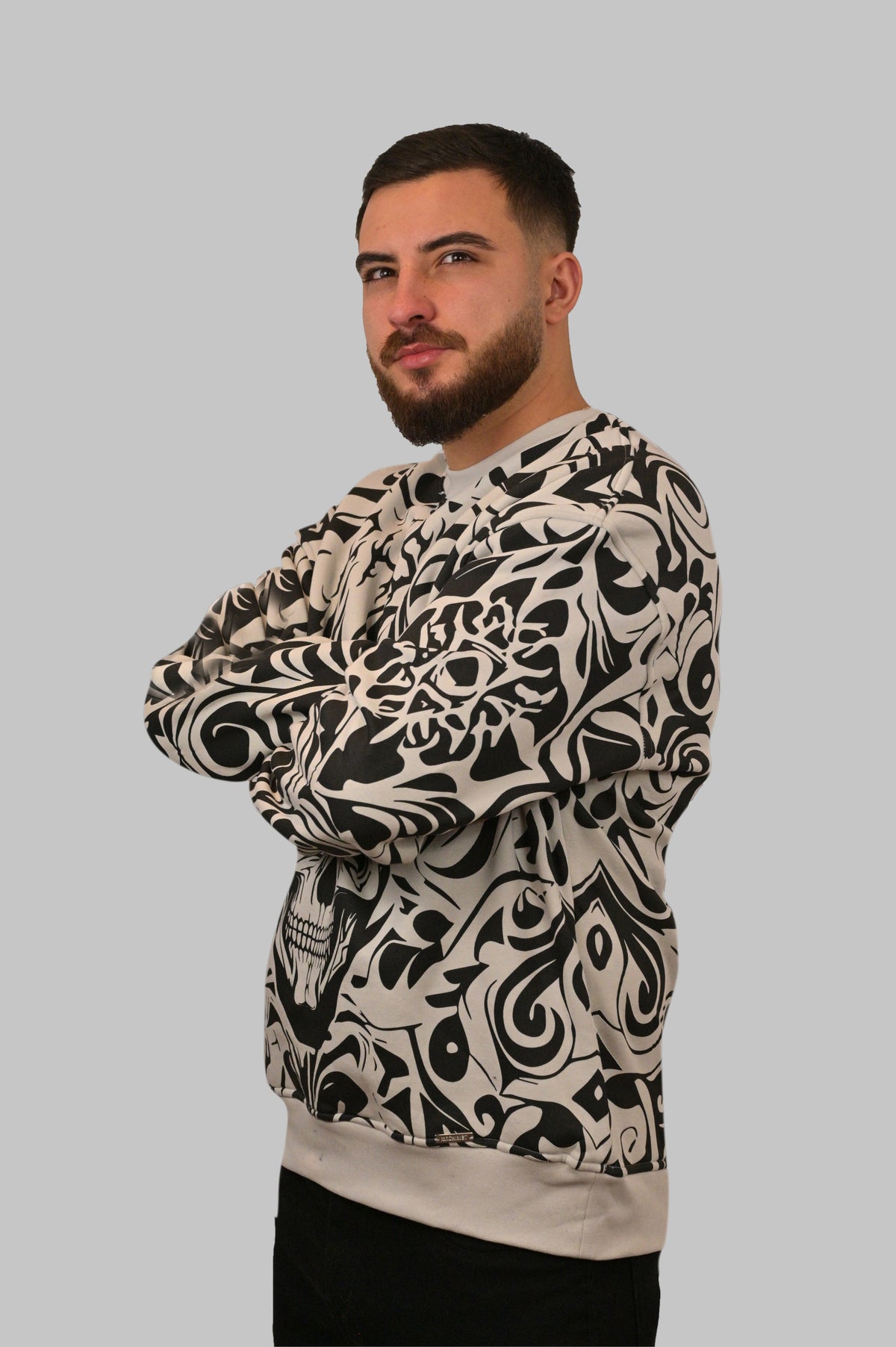 Ethnical Skull Oversize Sweatshirt