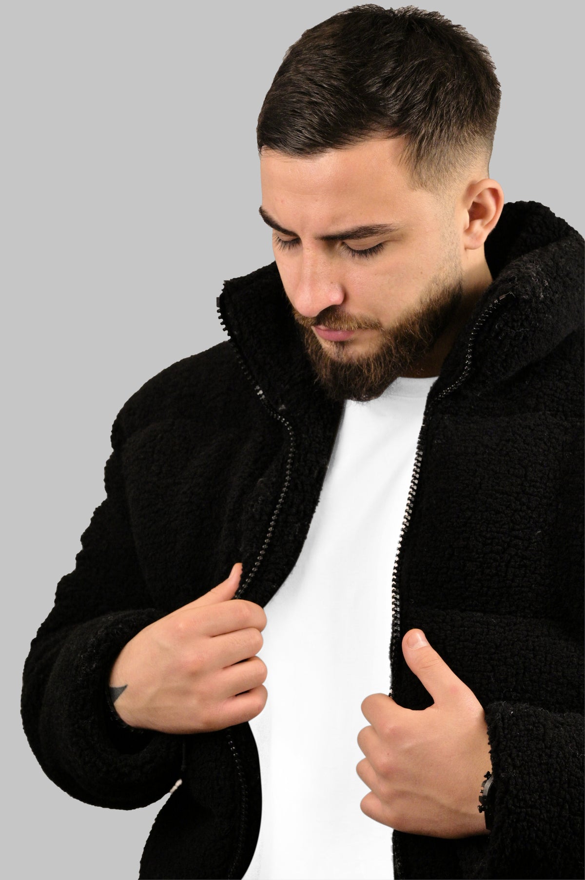 Wool Knit Puffer Jacket