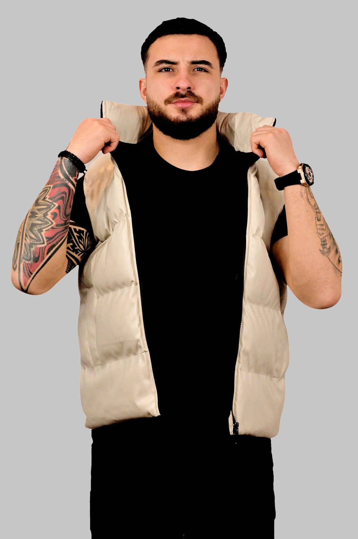 Reflective Leather Jacket