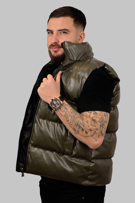 Reflective Leather Jacket