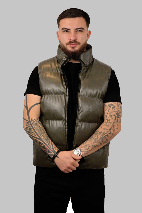 Reflective Leather Jacket